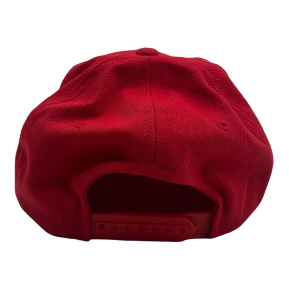 Vintage Wisconsin Badgers Hat Red Snapback G Cap NCAA College University 80s 90s - Picture 4 of 9